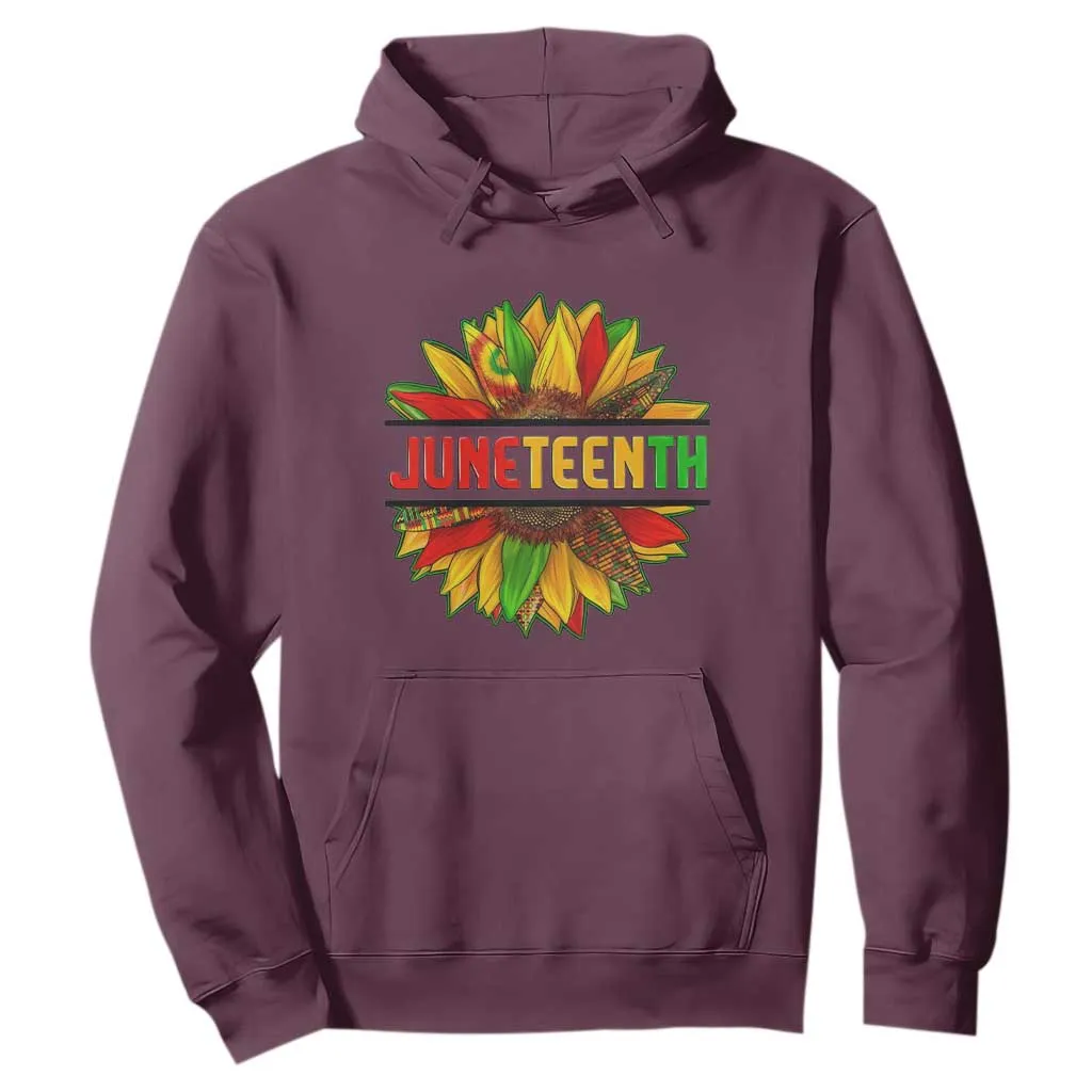 Juneteenth Hoodie Sunflower with Fist Black History TS01