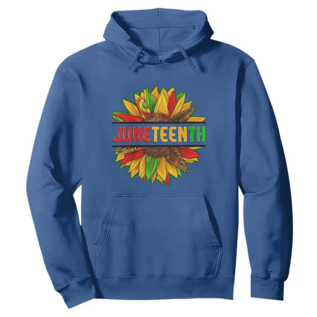Juneteenth Hoodie Sunflower with Fist Black History TS01