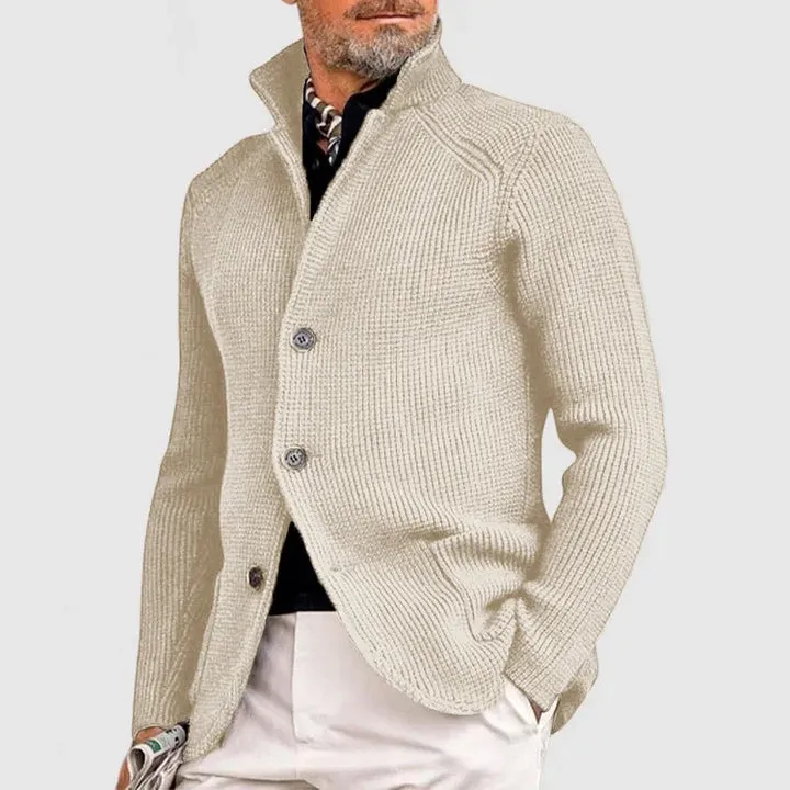 Kendu | Men's coat with elegant lapel and knitted pocket