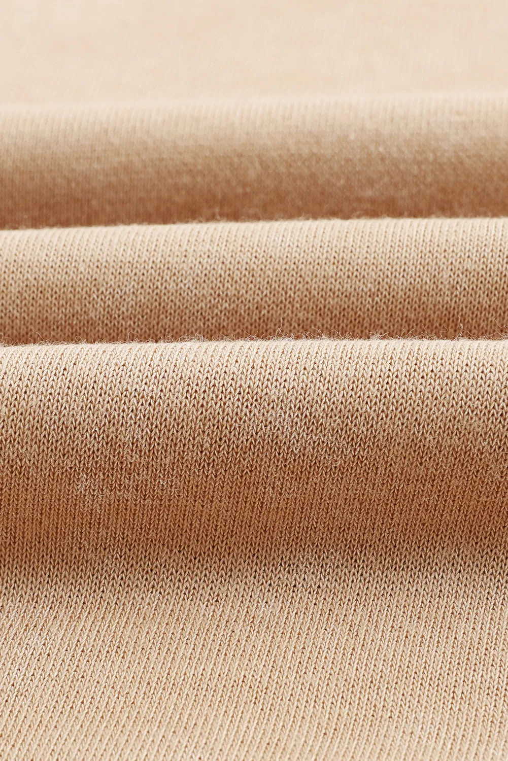 Khaki Drop Shoulder Ribbed Trim Oversized Sweatshirt