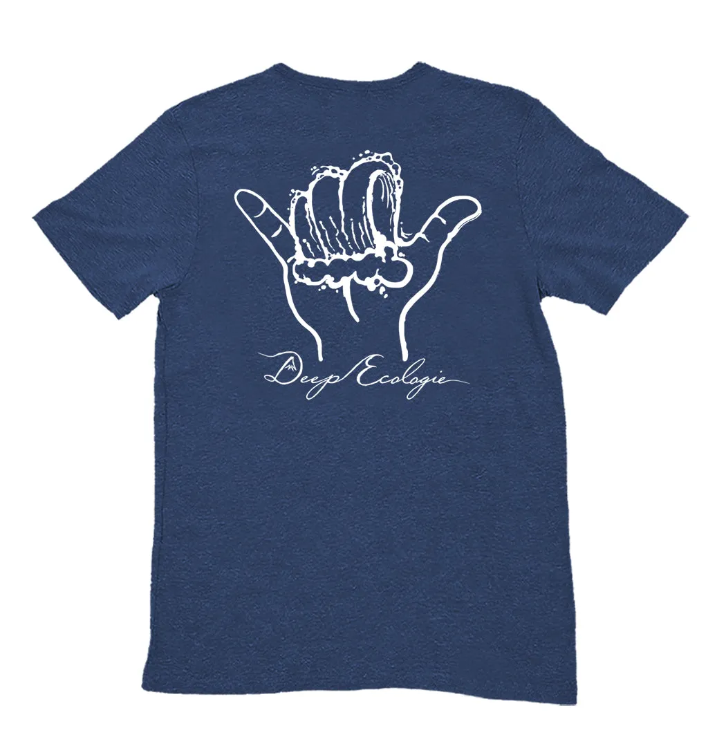 Kid's Eco Blend Navy Shaka Wave Tee