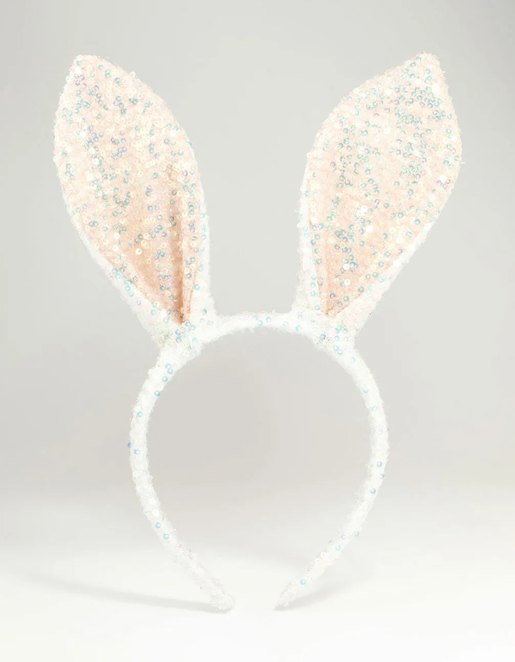 Kids Sequin Fabric Bunny Ears Headband