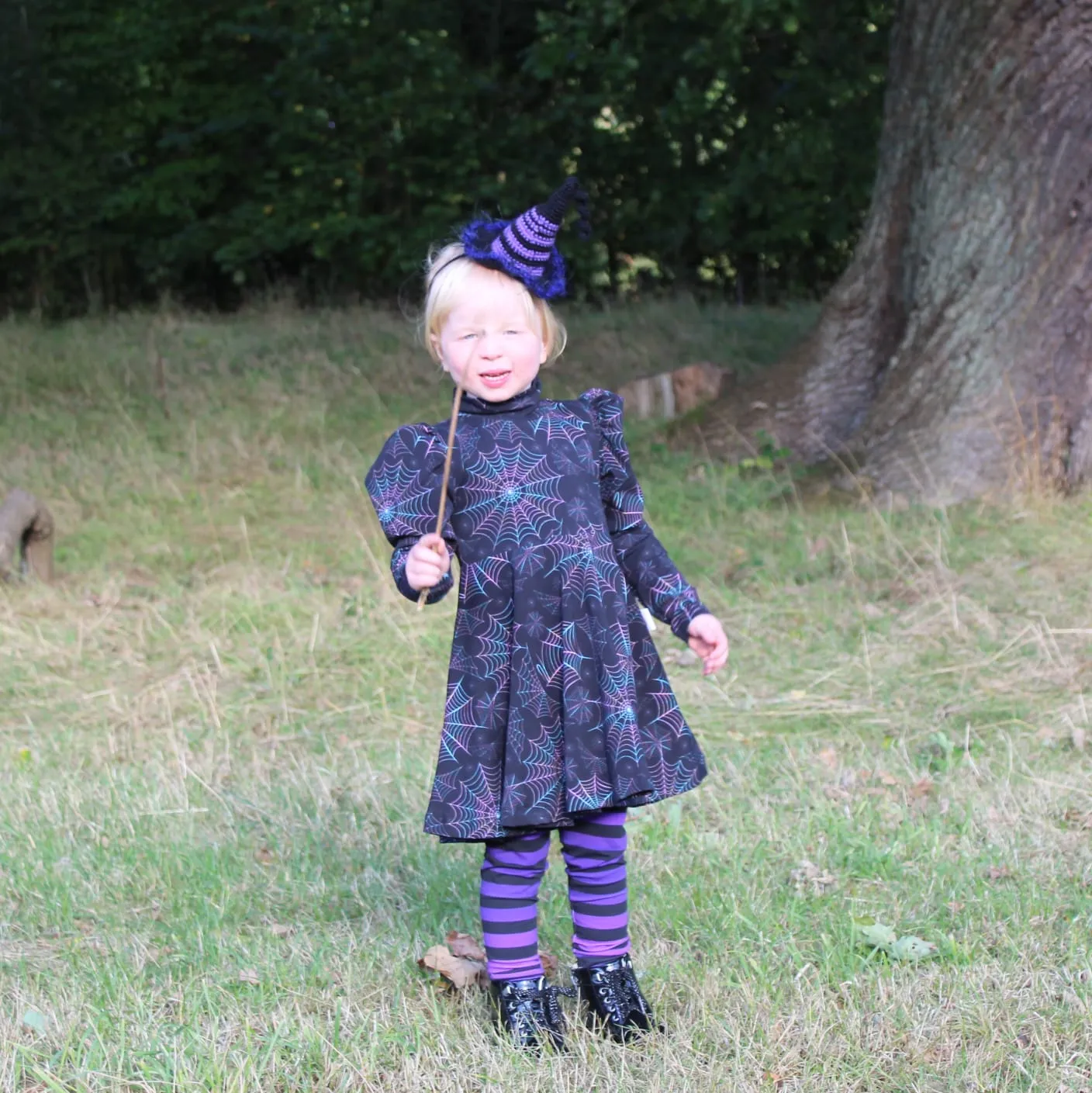 Kids Special Event Mock Neck Ruched Sleeve Dress
