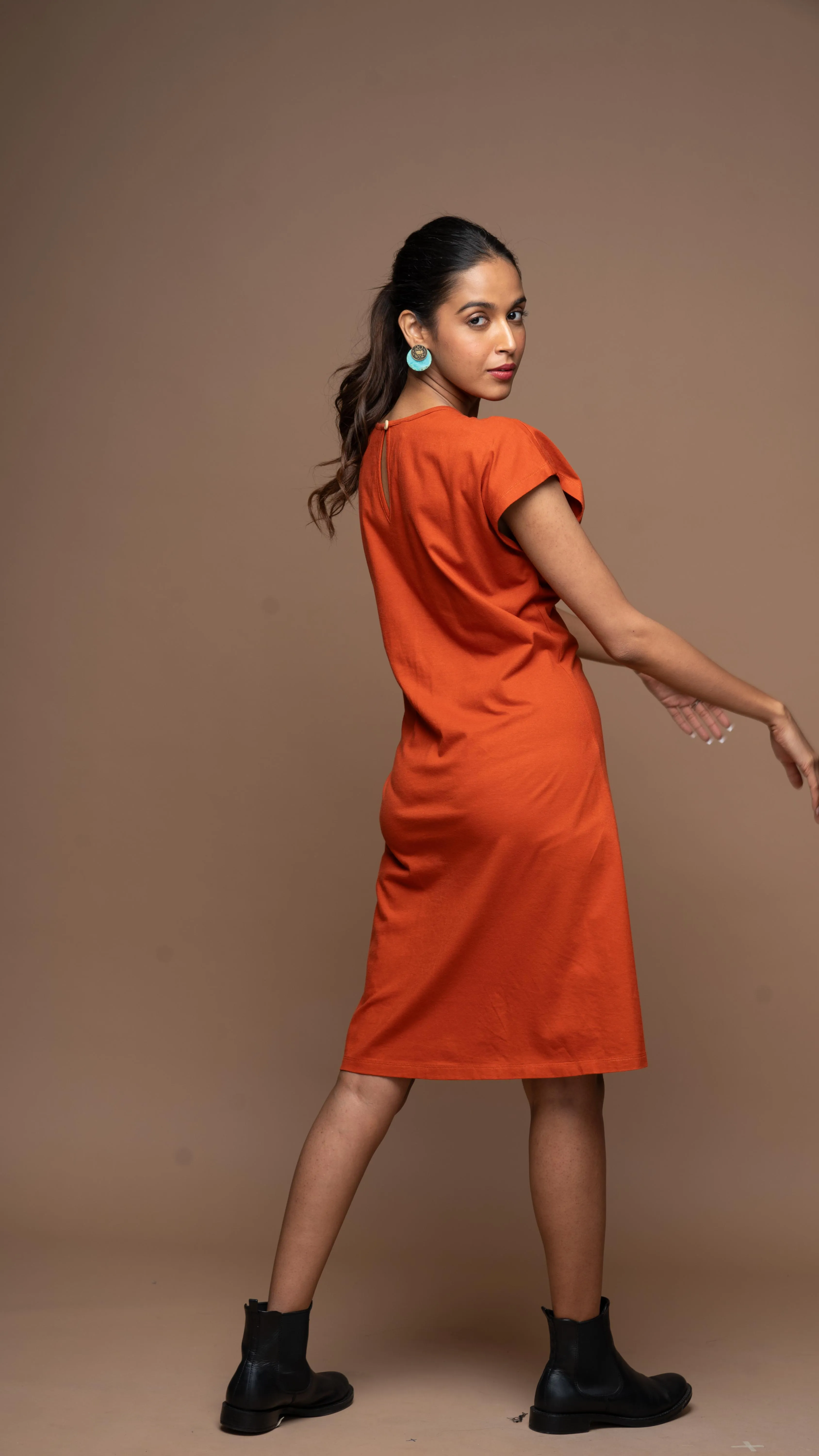 Knot Me Pretty Jersey Dress - Rust