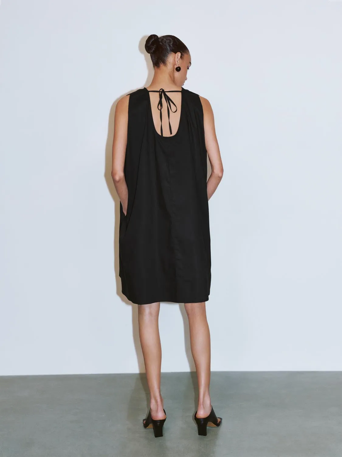 Lace Back Sleeveless Mini Dresses
