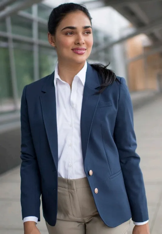 Ladies' Essential Hopsack Blazer - Navy