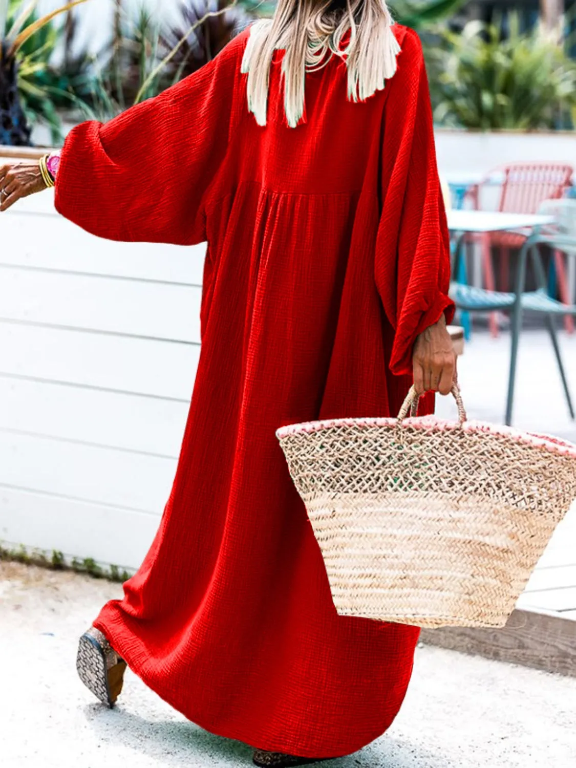 Lainey Button Down Long Sleeve Maxi Shirt Dress