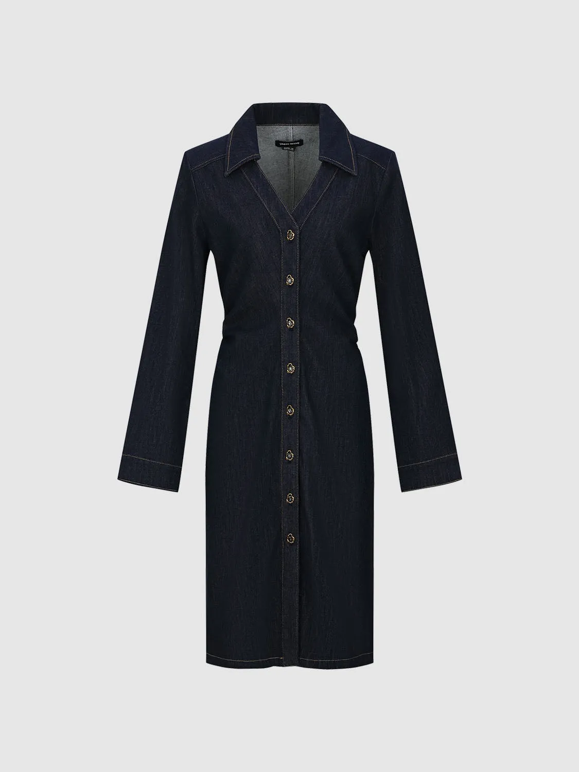 Lapel Denim Dresses