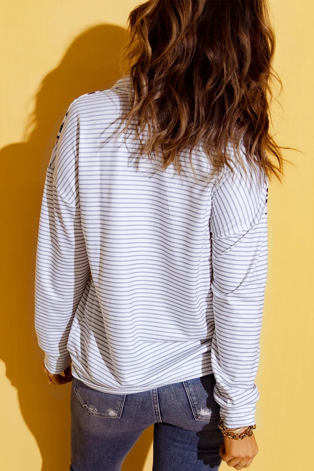 Leopard Striped Sweatshirt