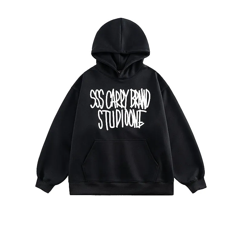 Letter Print Hooded Sweatshirt