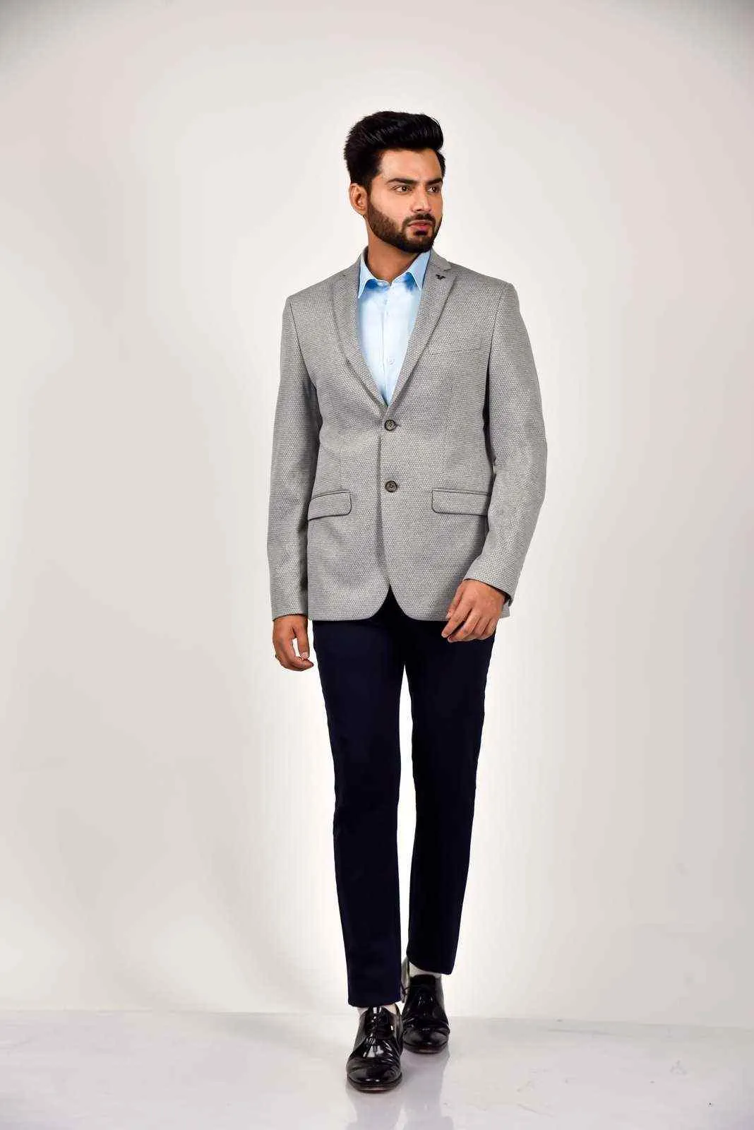 Light Grey Woven Blazer