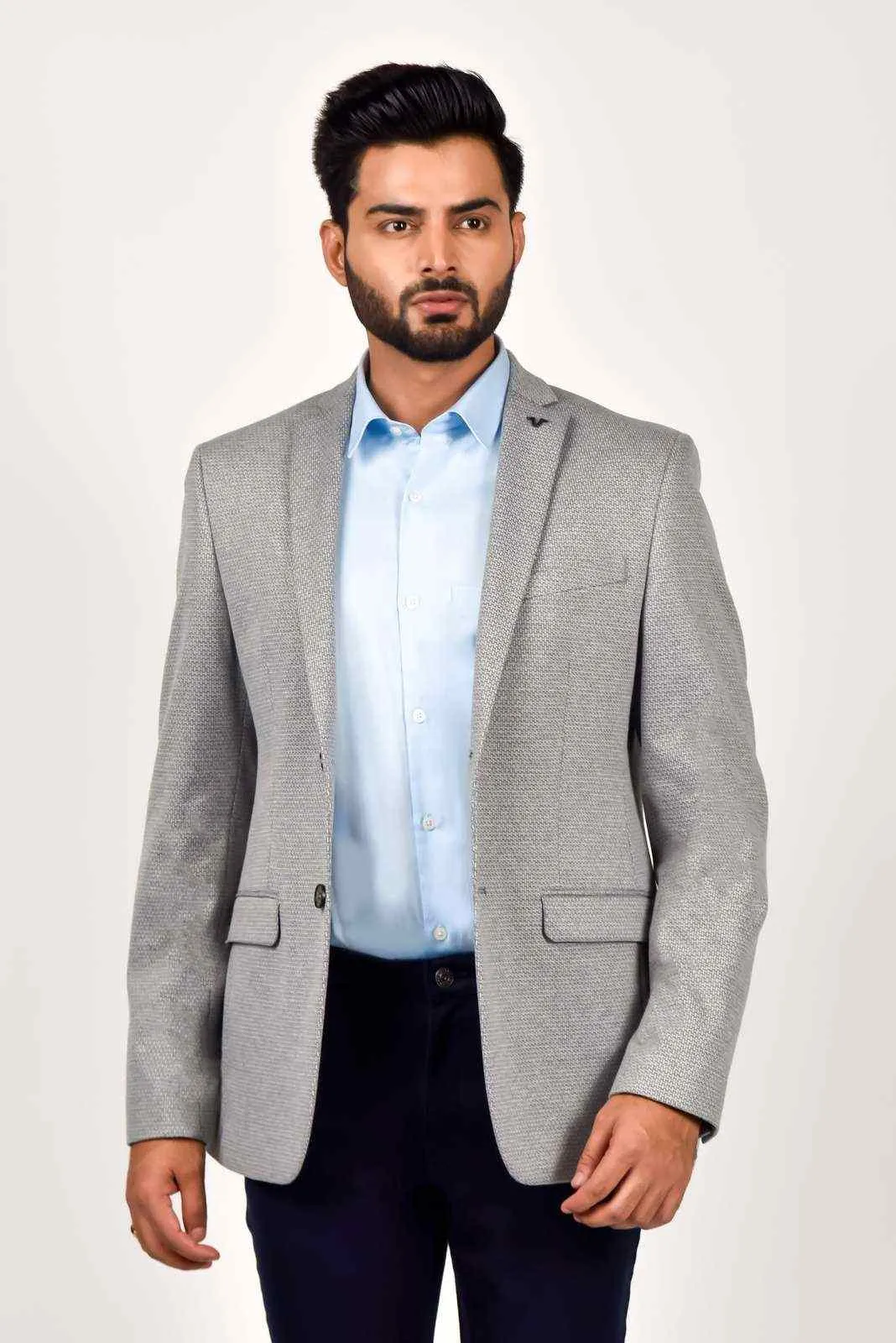 Light Grey Woven Blazer
