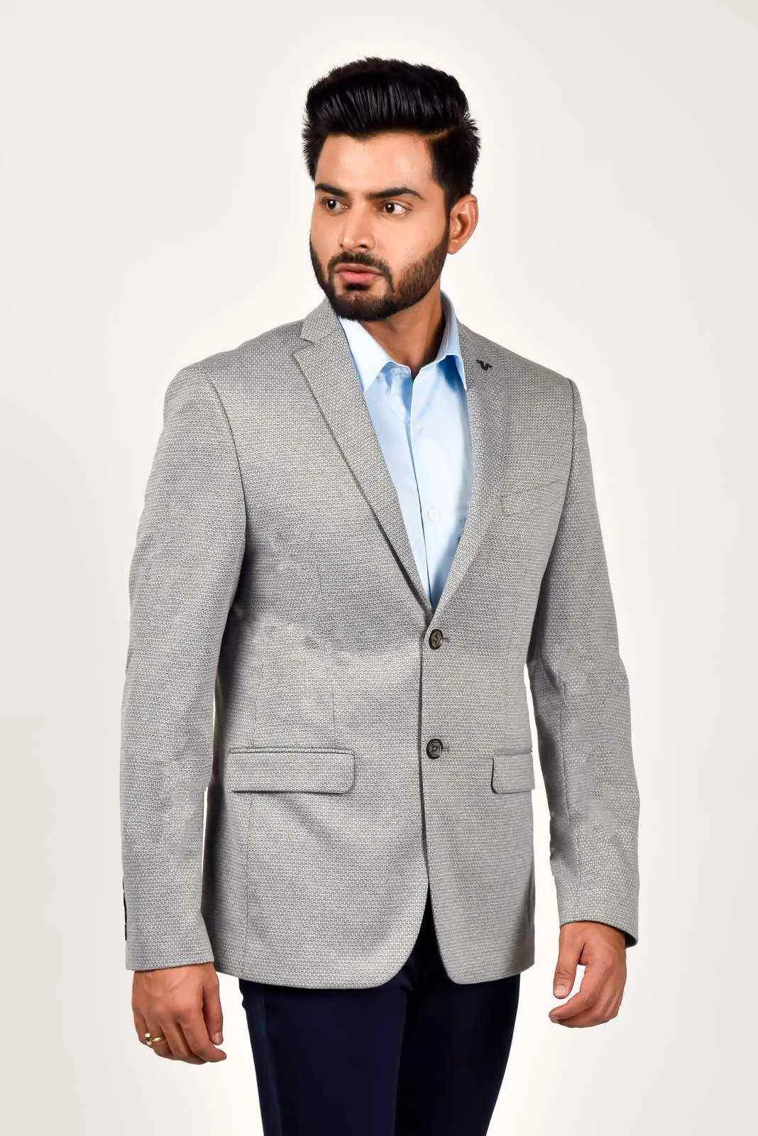 Light Grey Woven Blazer