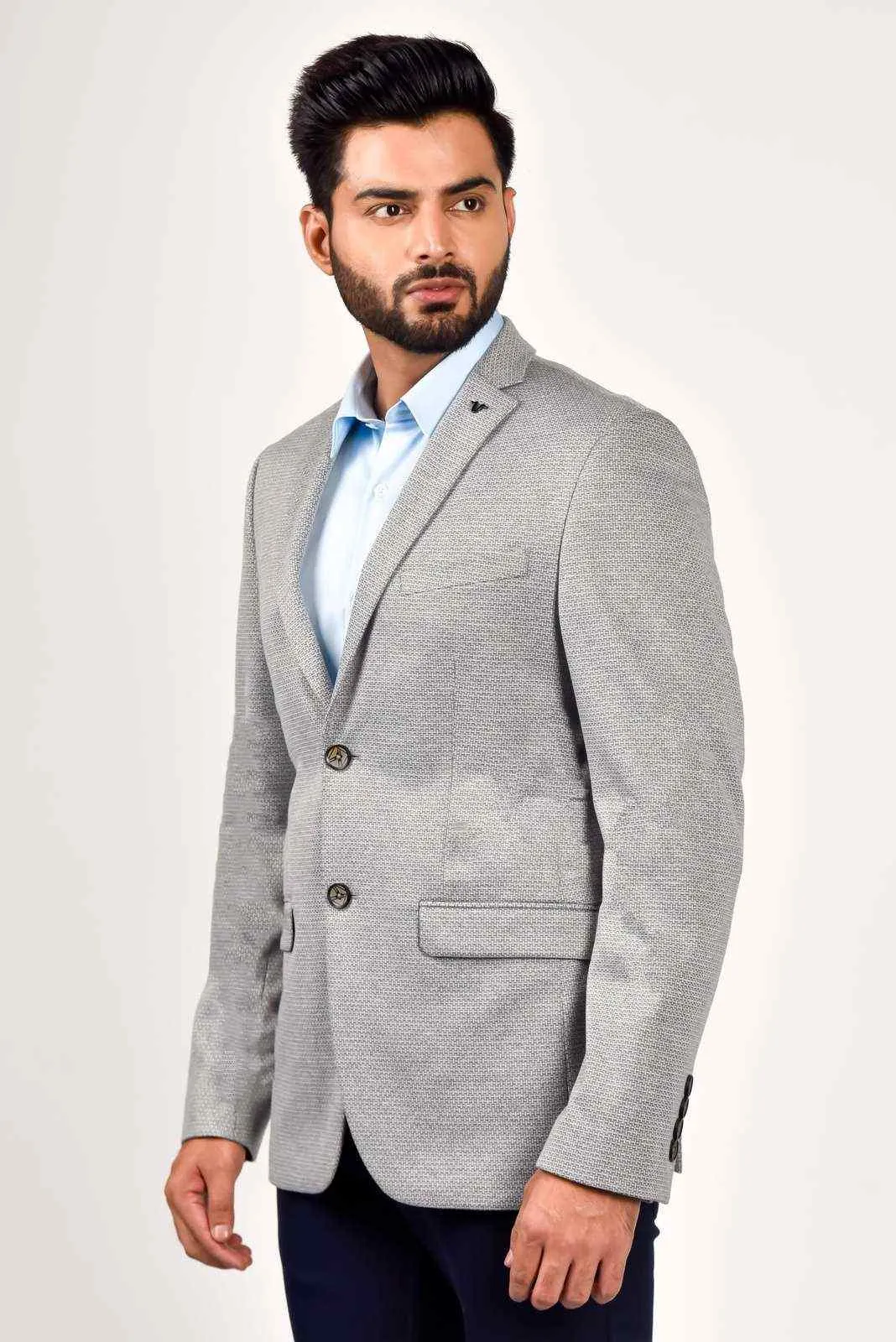 Light Grey Woven Blazer