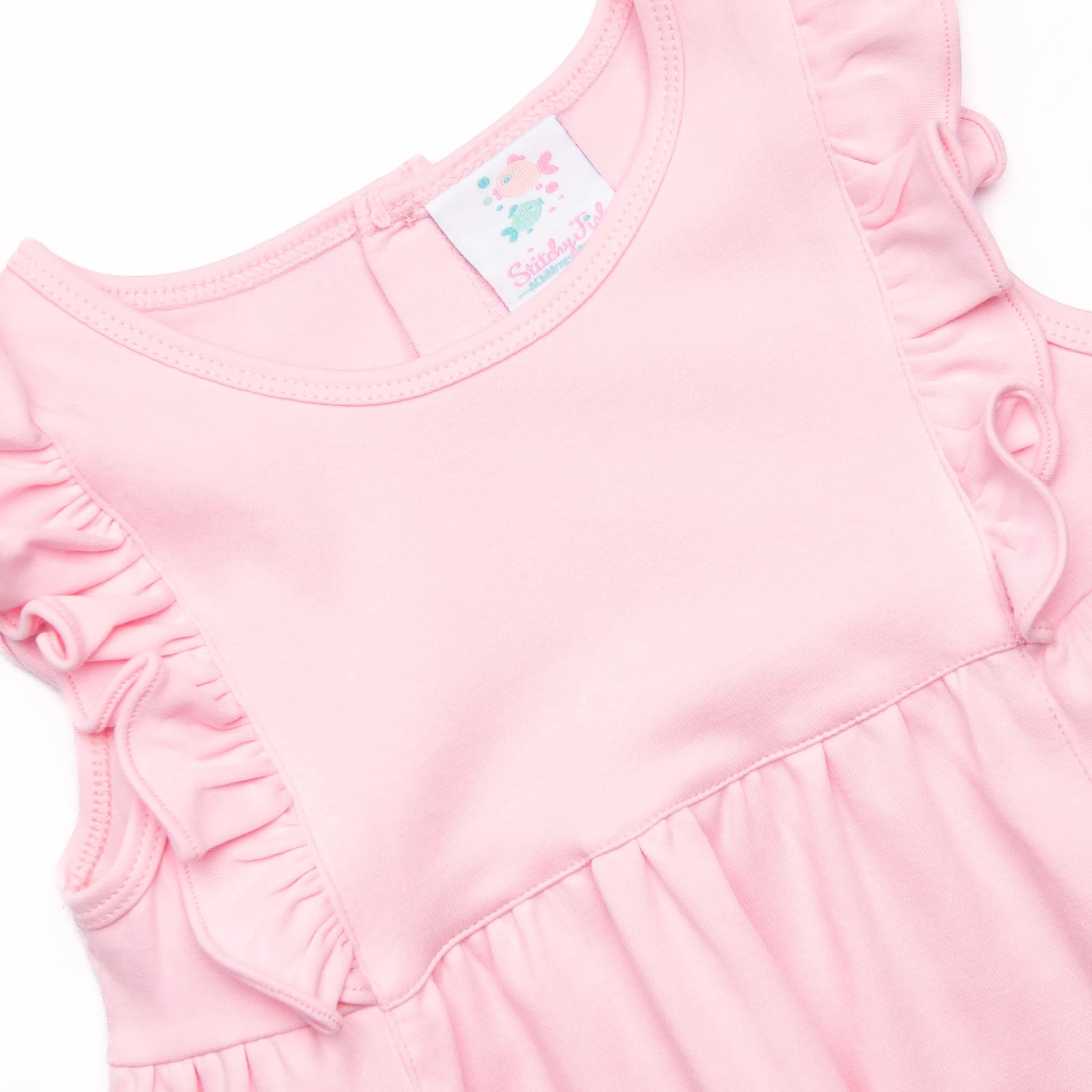 Lillie Flutter Pima Dress, Pink