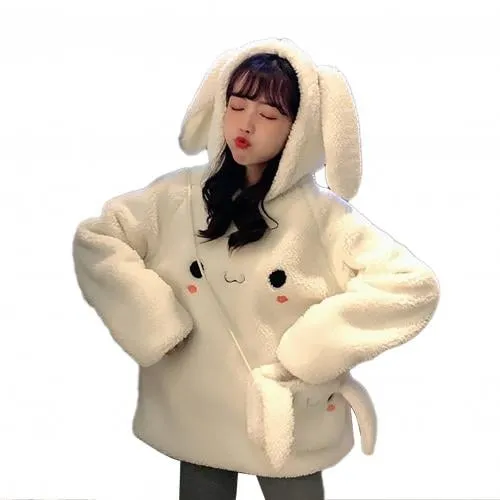 Loose Bunny Ear Hoodies Sweatshirt