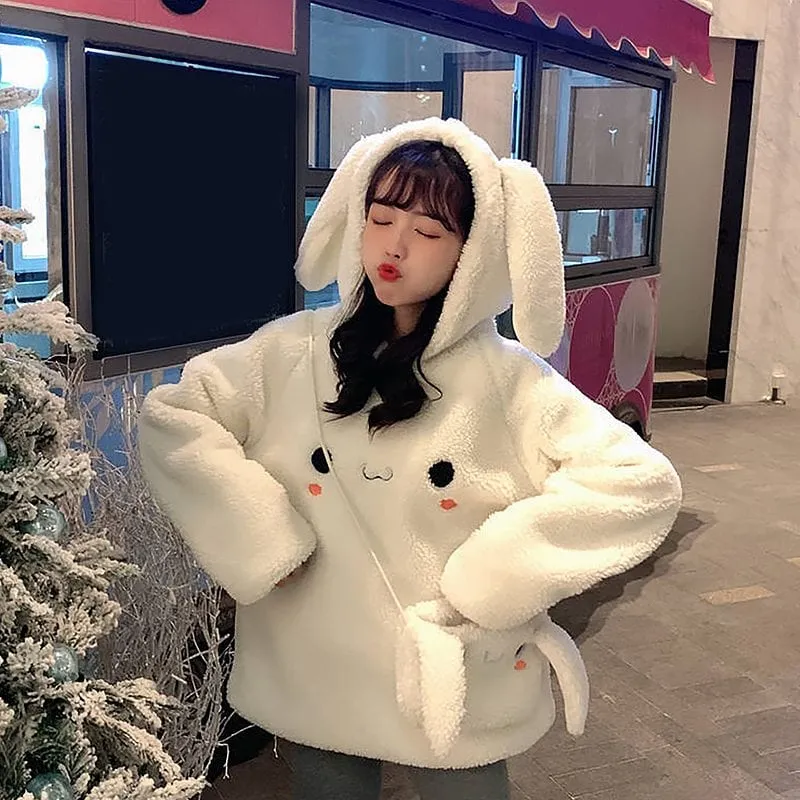 Loose Bunny Ear Hoodies Sweatshirt