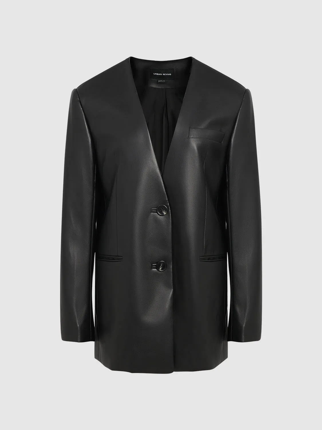 Loose Leather Blazers