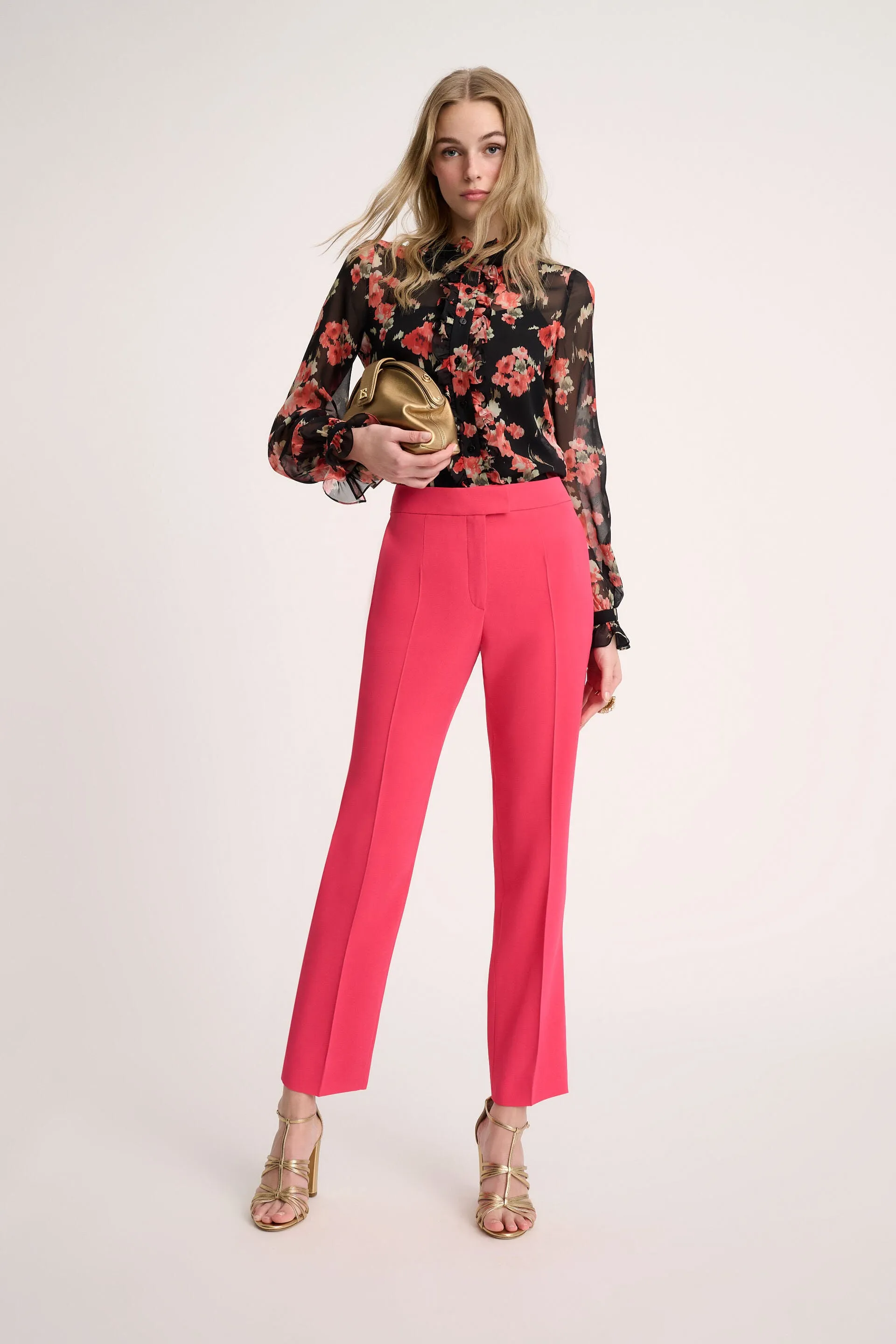 Luisa Spagnoli LAMINE Floral Print Blouse Shirt
