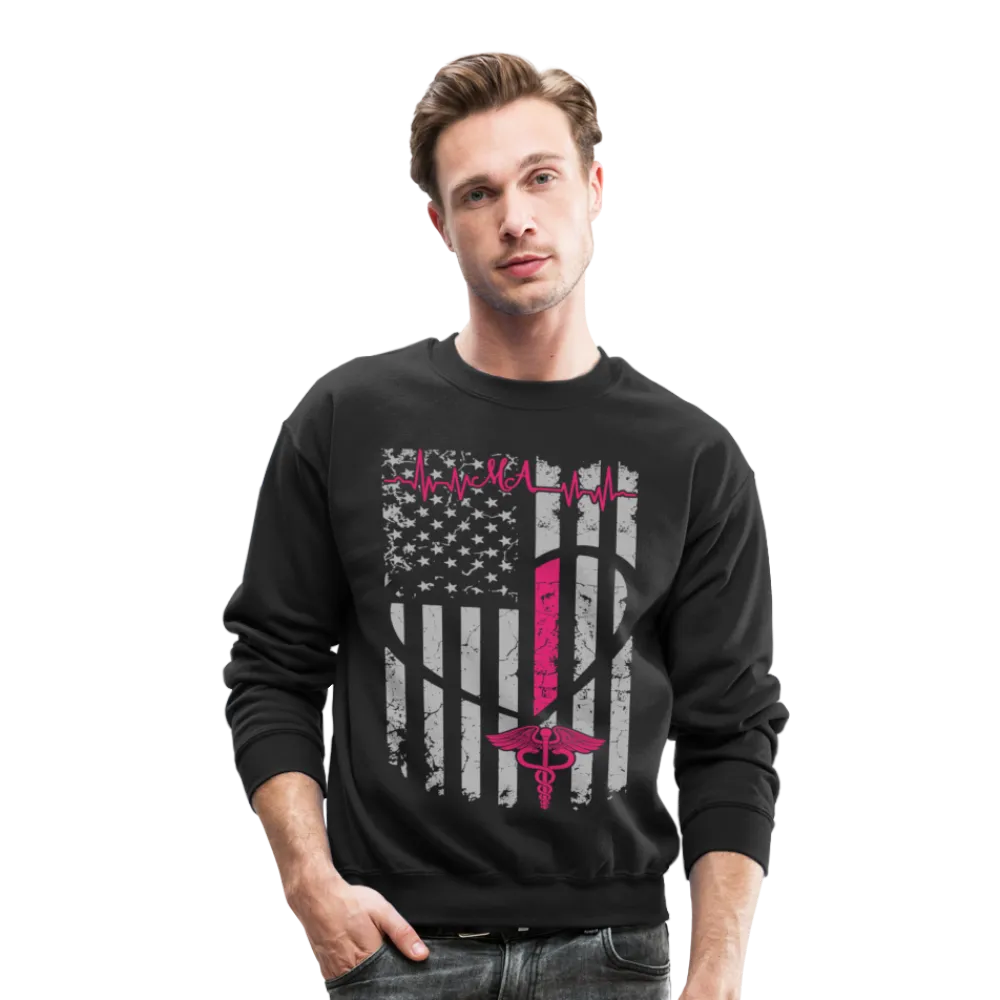 MA Nurse Flag Crewneck Sweatshirt