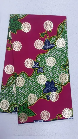 Magenta Color Classic Designed Fabrics