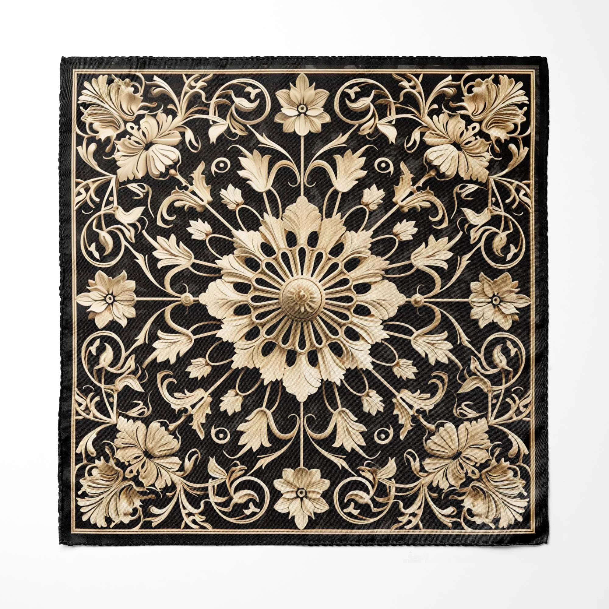 MANDALA ART SILK POCKET SQUARE