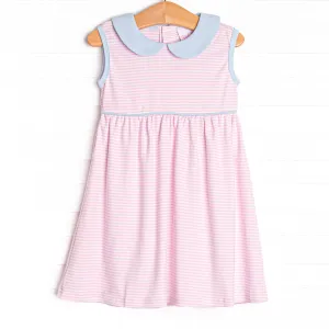 Marcella Pima Dress, Pink and Blue