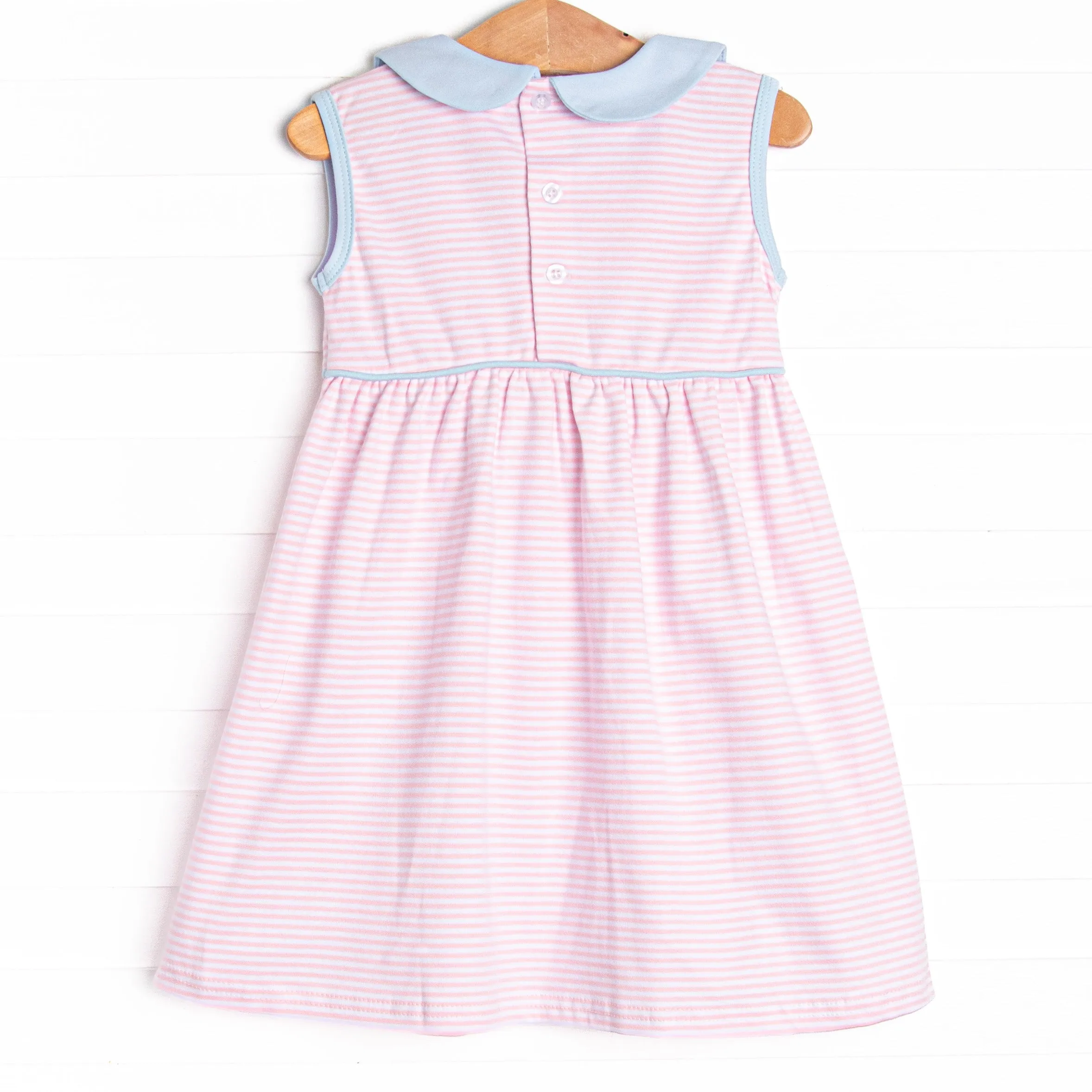 Marcella Pima Dress, Pink and Blue
