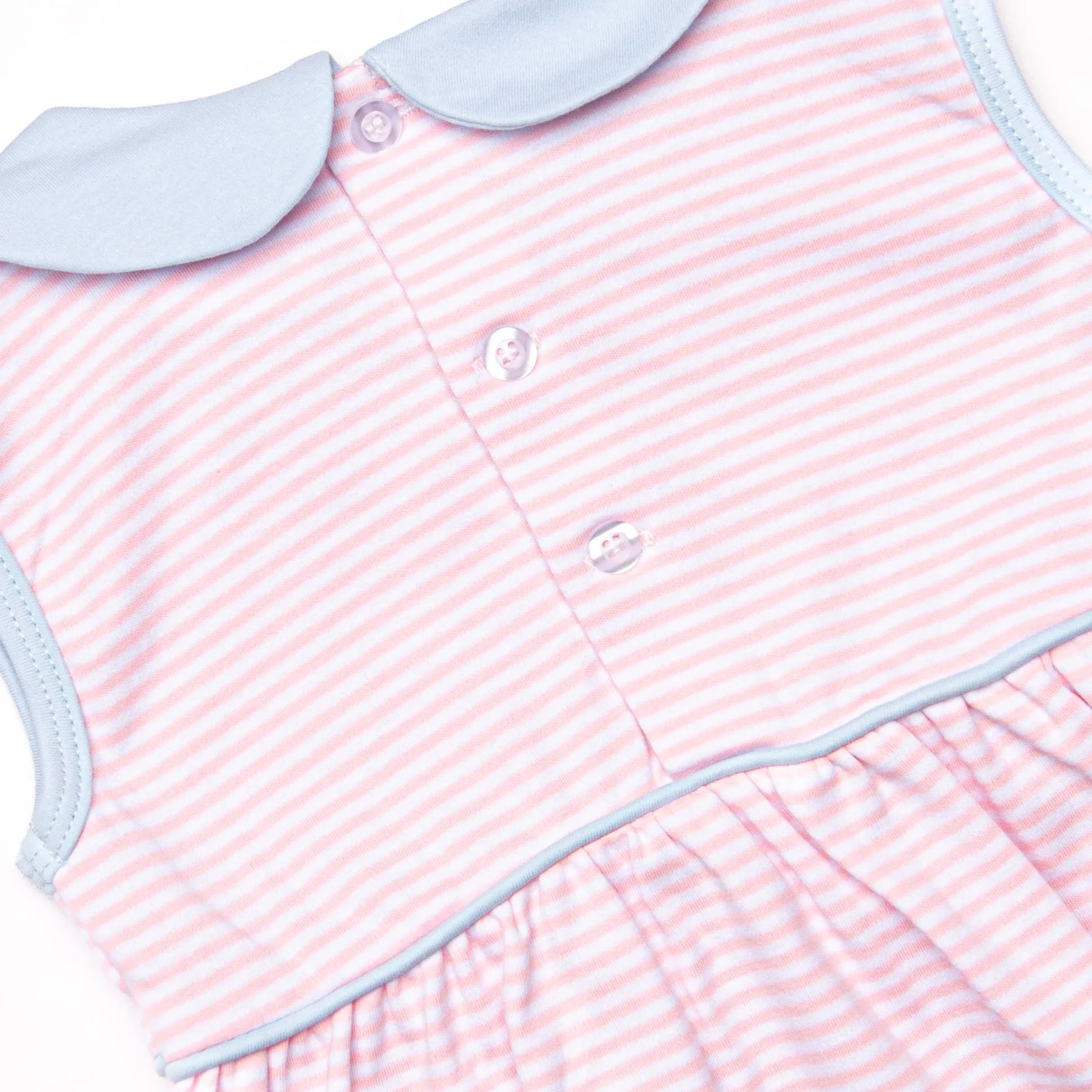 Marcella Pima Dress, Pink and Blue