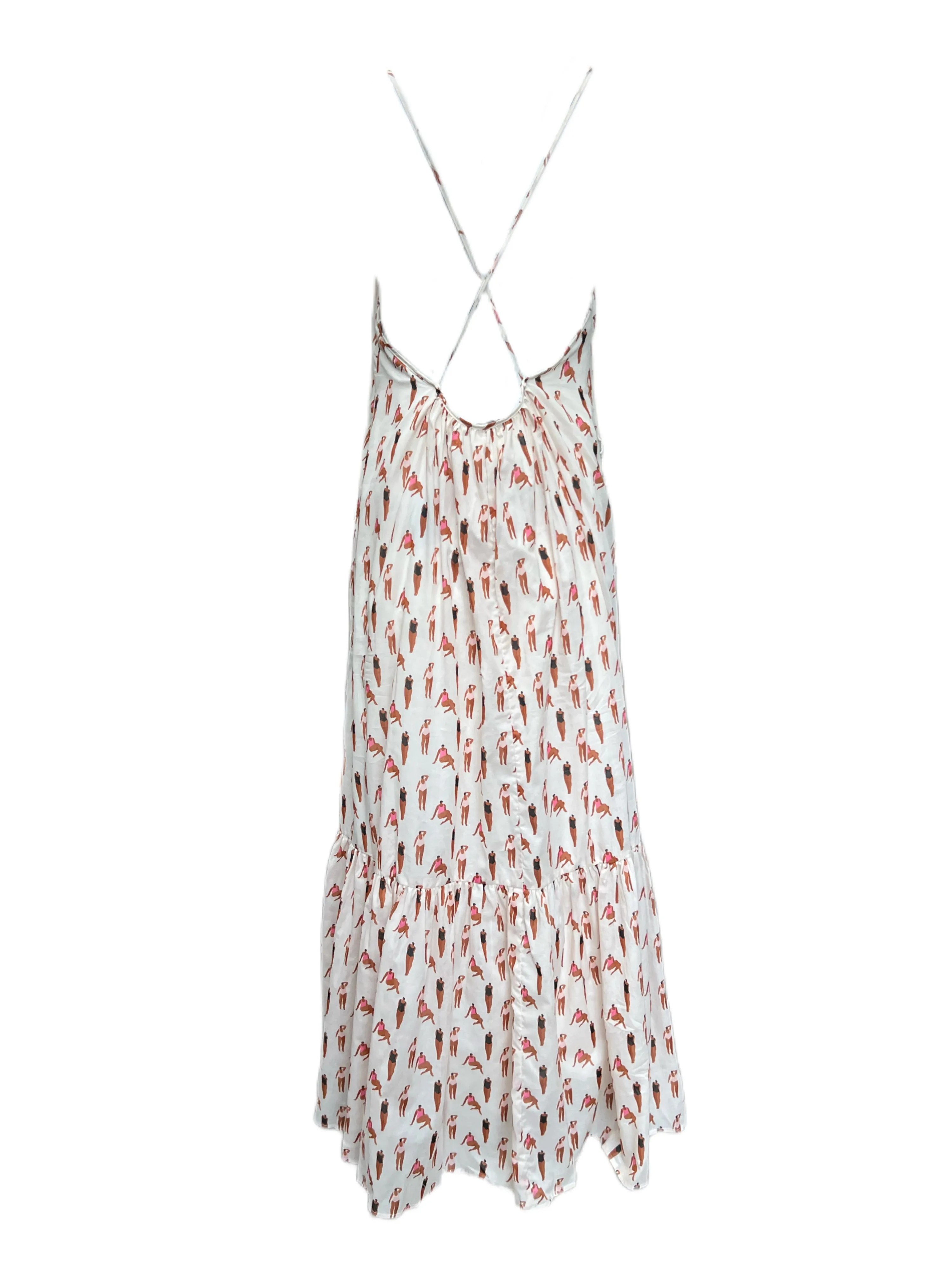 Marella By Max Mara Women's Pink Girl Cotton Maxi Dress Size 12 NWT