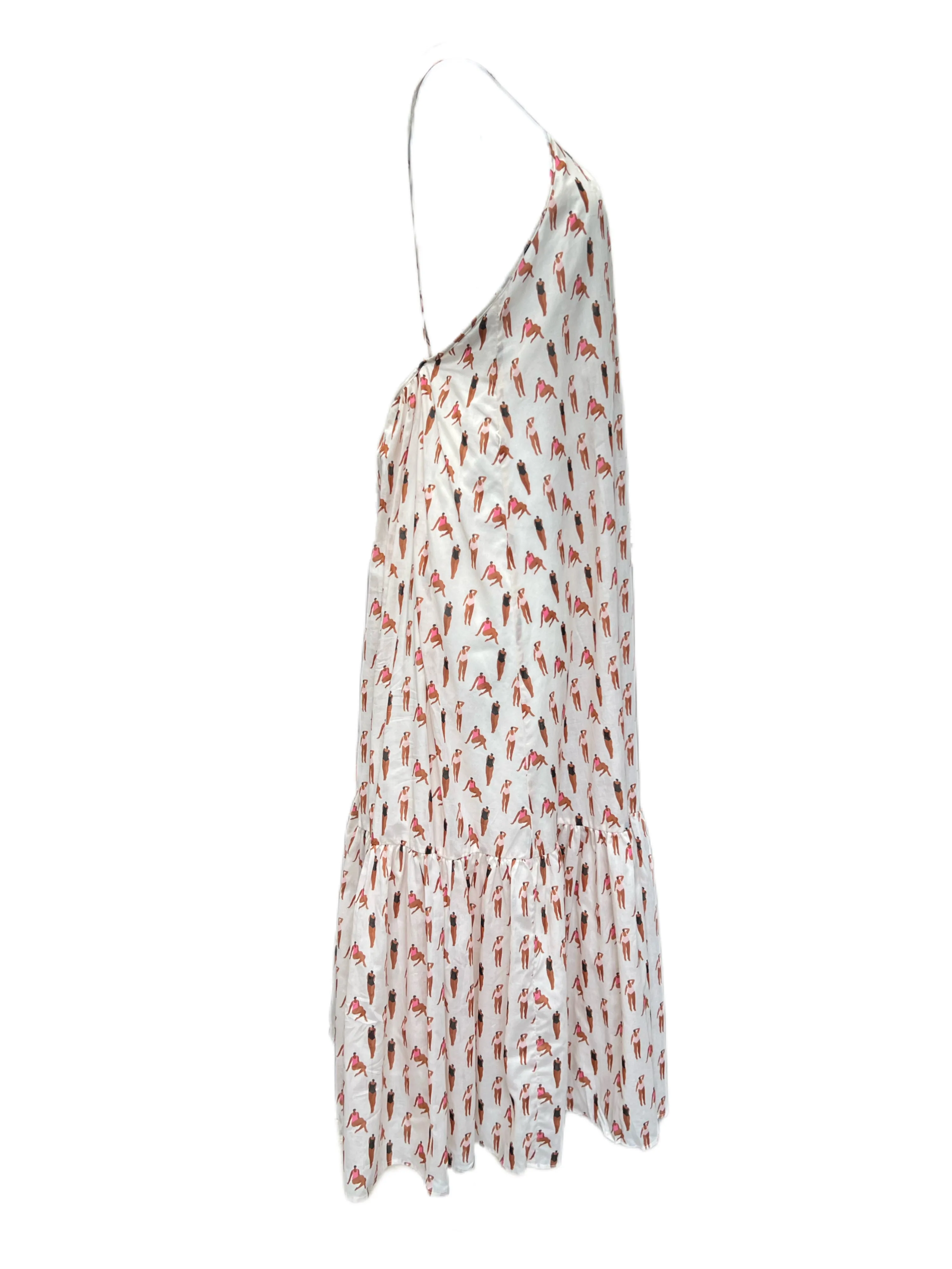 Marella By Max Mara Women's Pink Girl Cotton Maxi Dress Size 12 NWT