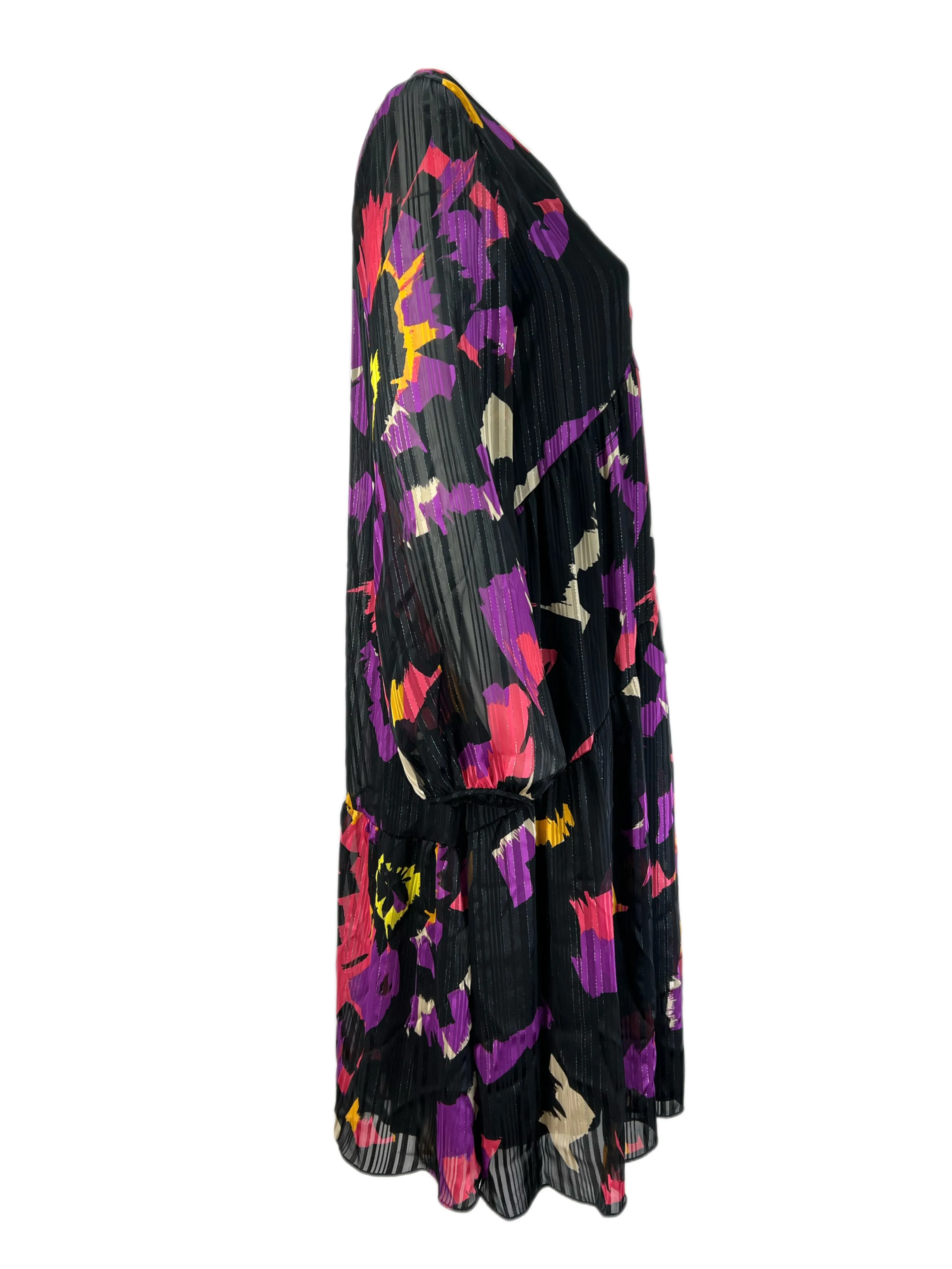 Marina Rinaldi Women's Multicolored Dedotto Long Sleeve Dress NWT