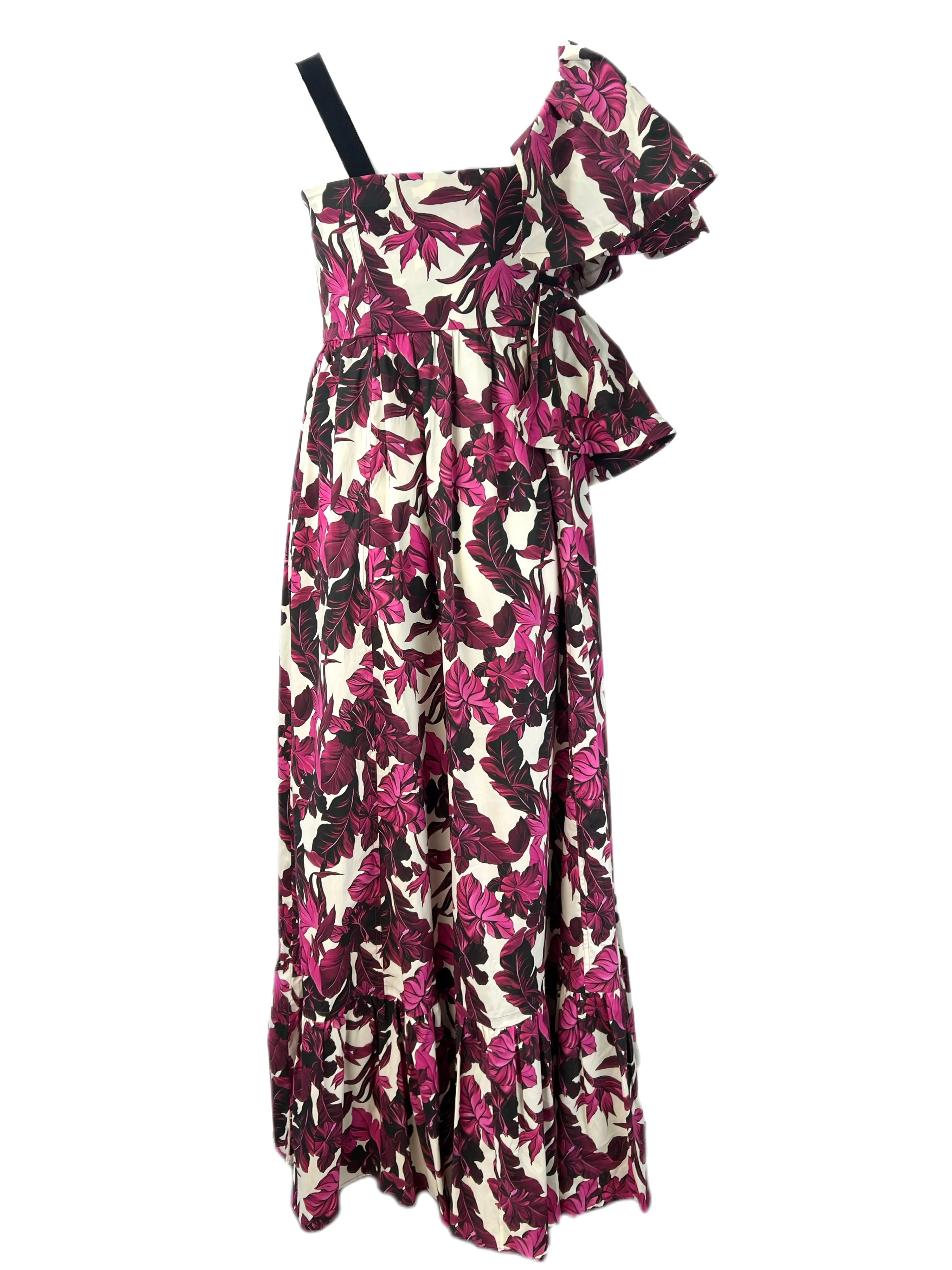 Marina Rinaldi Women's Pink Dragone Floral Printed Maxi Dress Size 10W/19 NWT