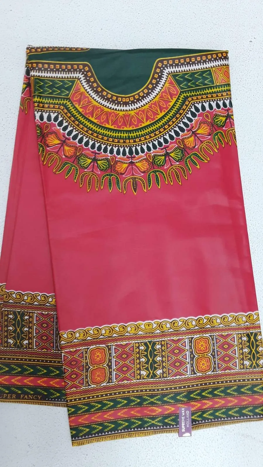 Maroon Colored Original Traditional African Prints