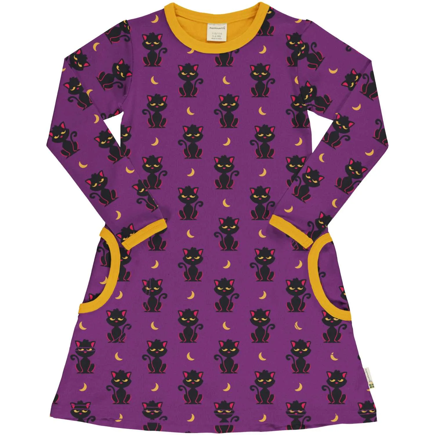 Maxomorra Cat Pocket Dress Aw24