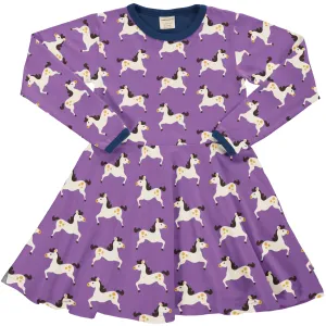 Maxomorra Horse Circle Dress Aw23purple