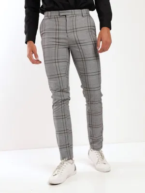 Men's Stretch Check Trouser - Black/White