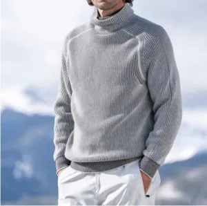 Men's stylish cashmere turtleneck sweater