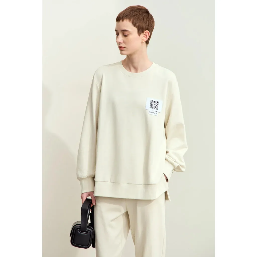 Minimalist Sporty O-Neck Casual Sweatshirt