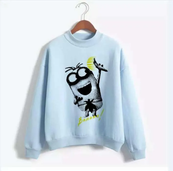 Minion Banana Full Fleece Design Sweat Shirt Excellent Quality