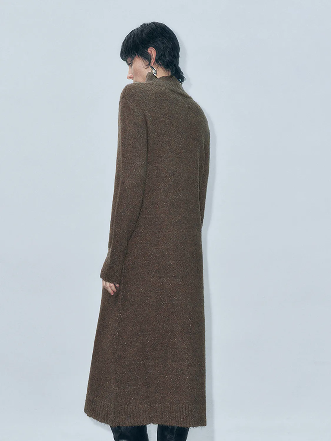 Mock Neck Knitted Dresses