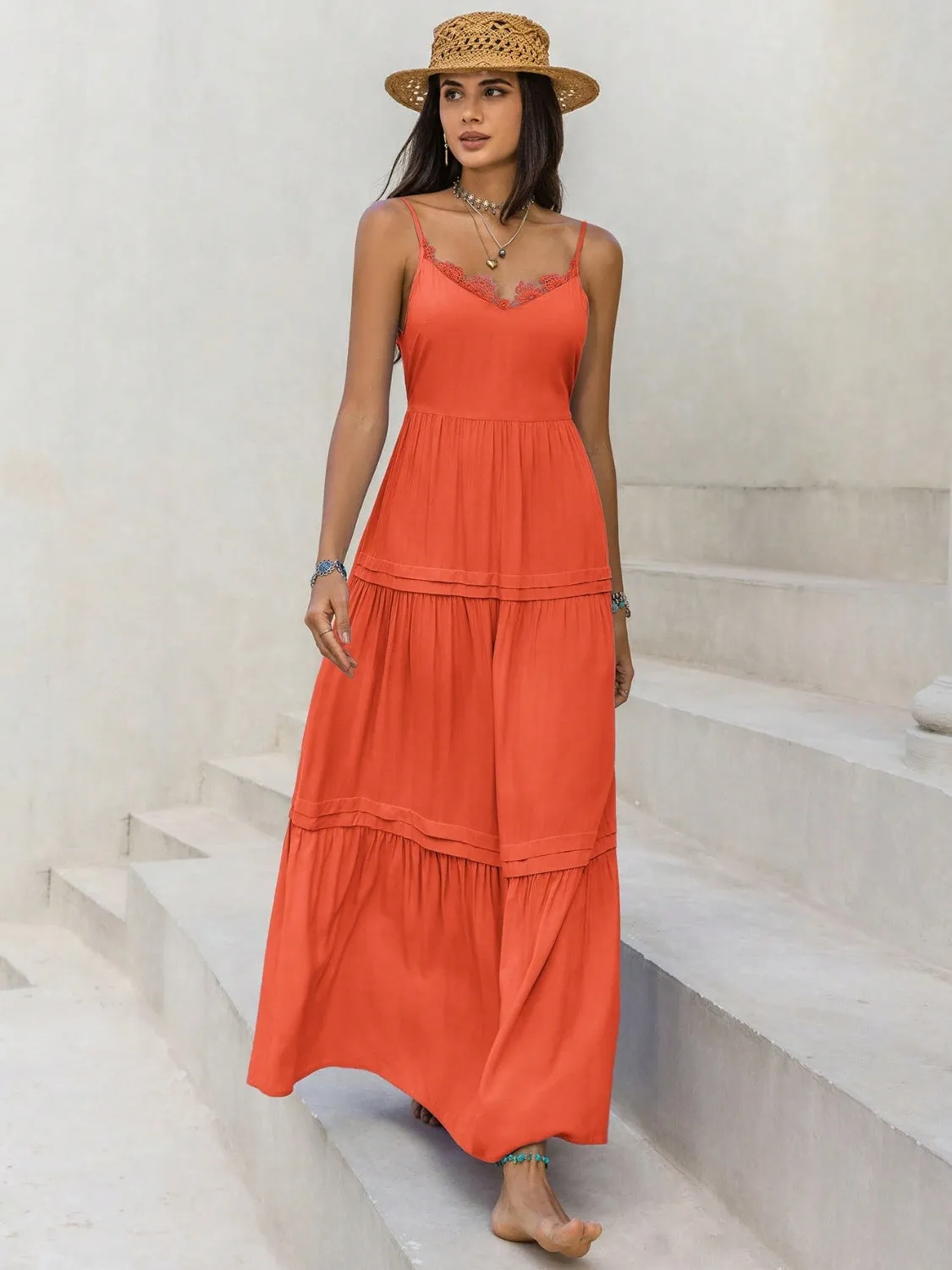 Morris Lace Detail V-Neck Cami Dress