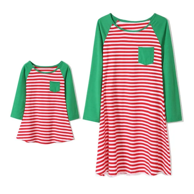Mother Daughter Family Matching Christmas Dress