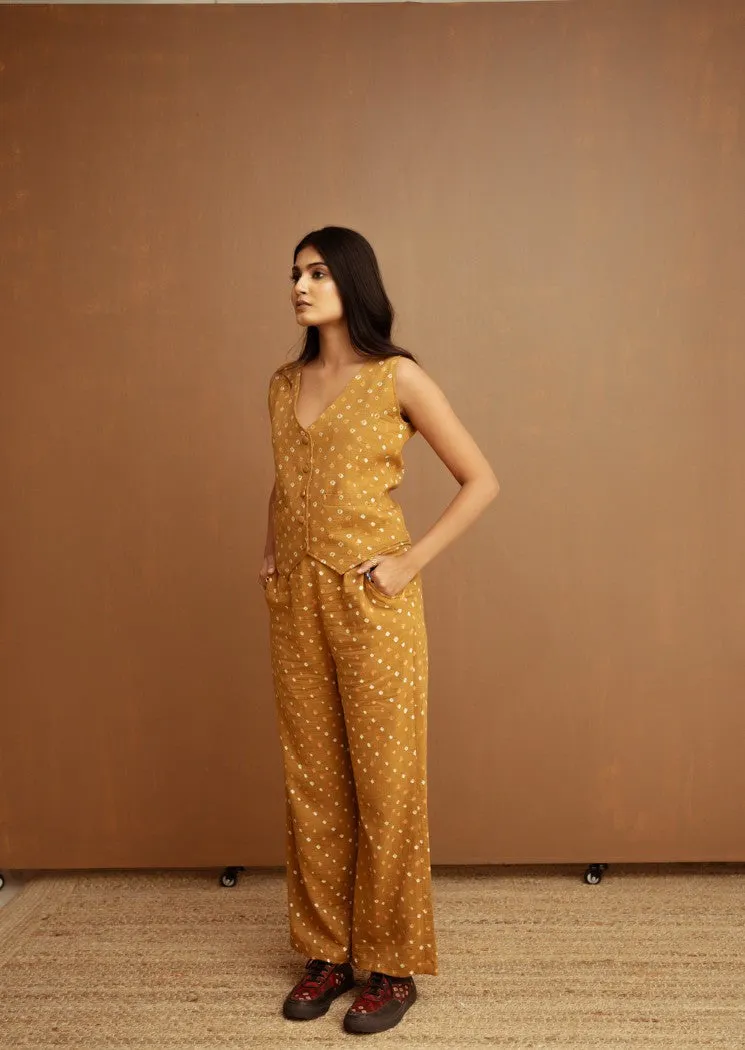 Mustard Bandhani Pants