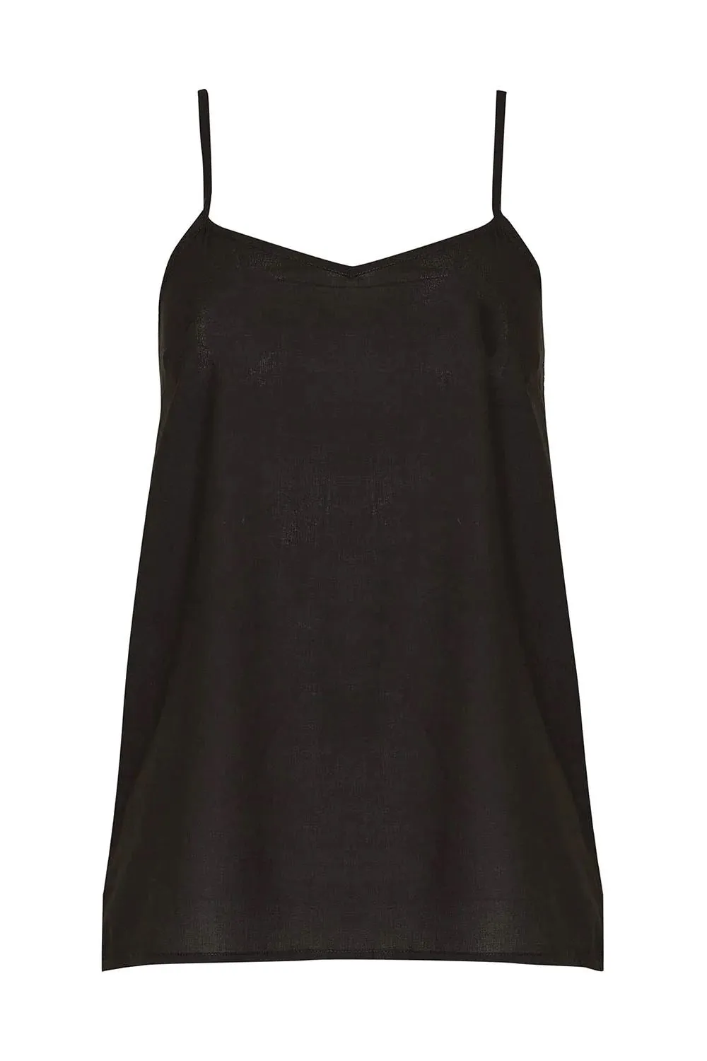 NAUDIC Cotton Cami Top - Black