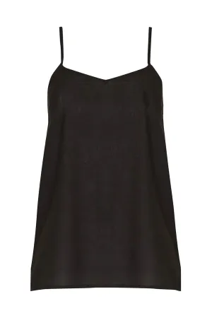 NAUDIC Cotton Cami Top - Black