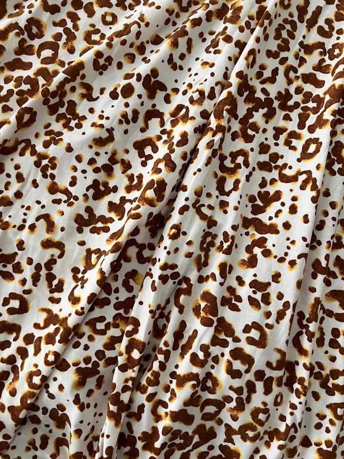 Nicki - White Brown Mini Cheetah Print