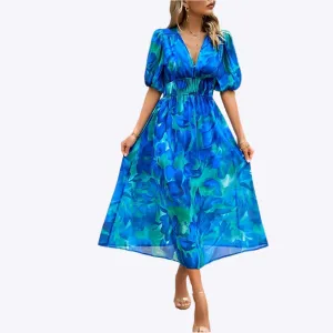 Norah - Stylish V Neck Cut Woman's Summer Dress