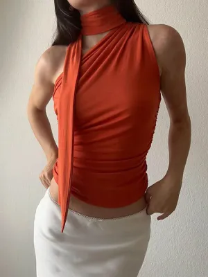 Obsidian Phoenix Women’s Backless Halter Crop Top