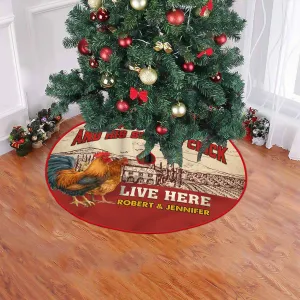 Old Rooster Christmas Tree Skirt - Fuly31